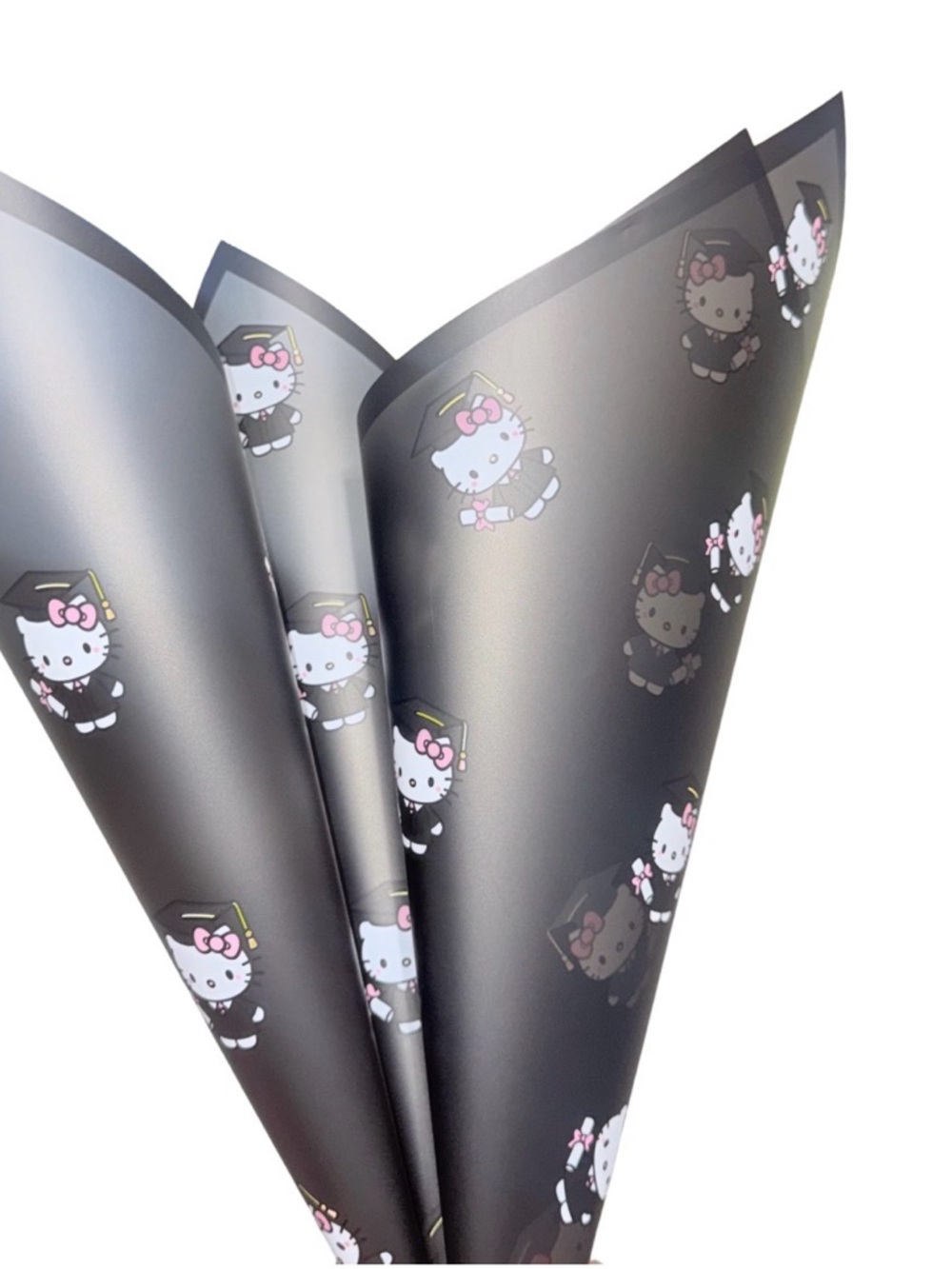 Hello Kitty 20 Sheets Graduation Floral Wrapping Paper Waterproof  22x22